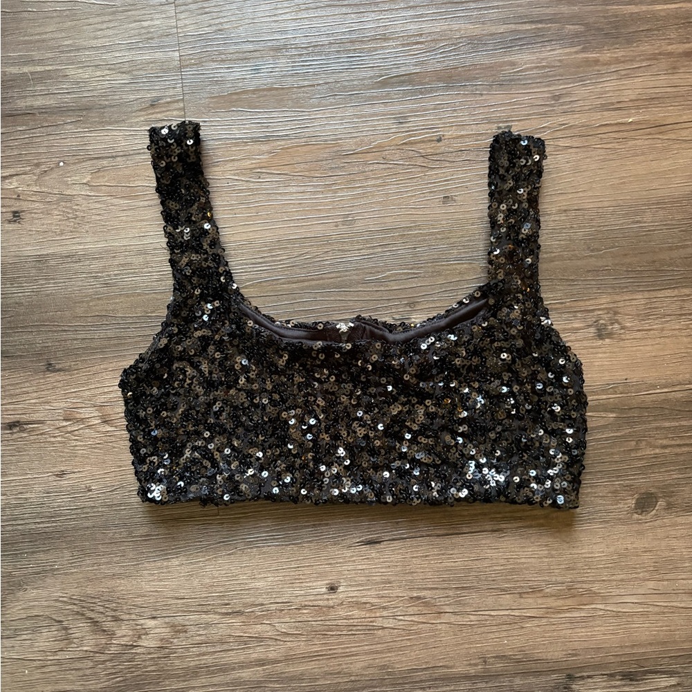 Forever 21 Black Sequin Top